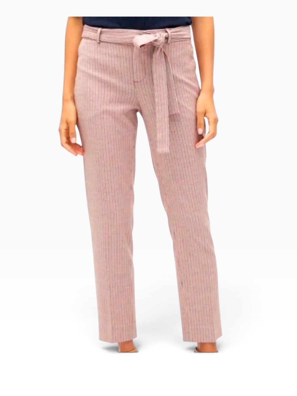 🖤 Banana Republic Avery Striped Tie-Waist Ankle Pants Size 4 NWT